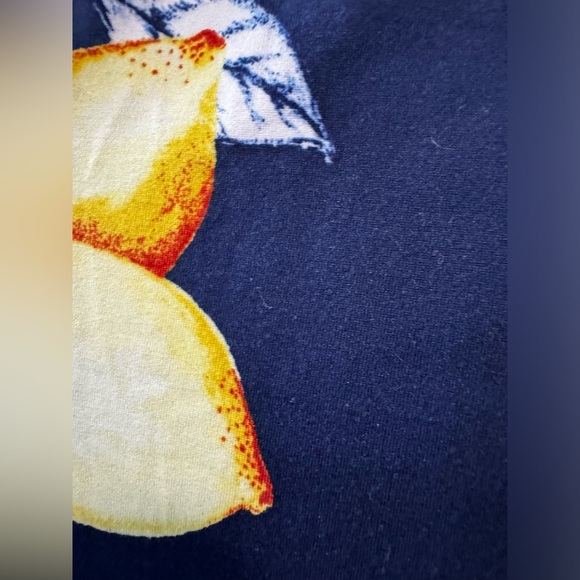 Soma Navy Blue Floral & Lemon Print Maxi Dress - Medium - New Without Tags - Picture 4 of 7